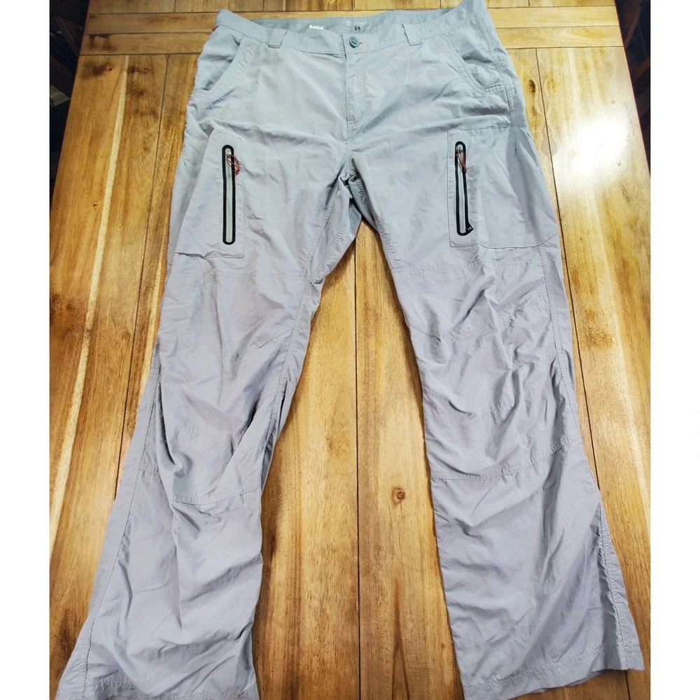 Simms G4 Fishing Pants Mens 40x34 Gray Technical Nylon Utility Cargo 33325